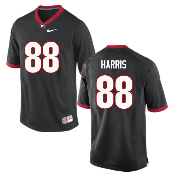 Men Georgia Bulldogs #88 Jackson Harris College Football Jerseys-Black - Click Image to Close